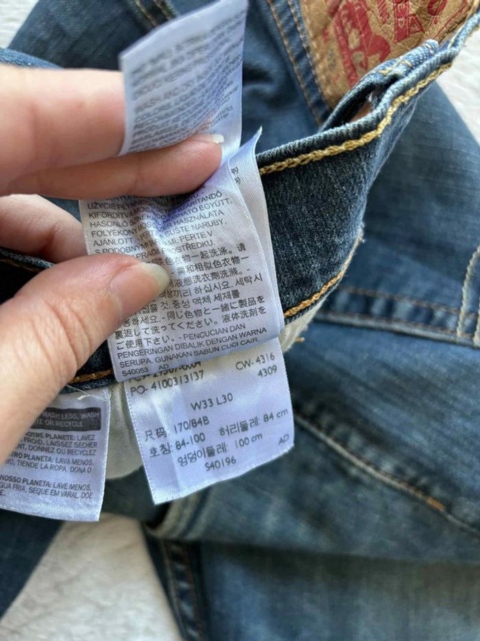 Jean Levi’s homme 502 slim Taper fuselé W33 L30 (42‑44 FR / L) Bleu foncé délavé État très bon - photo numéro 11