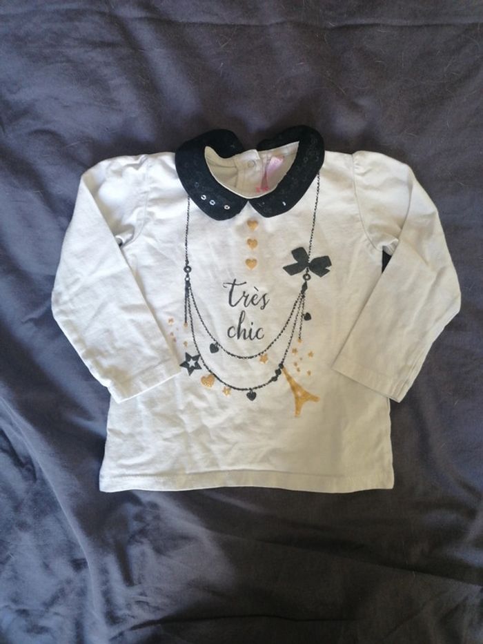 T-shirt manches longues gemo 18mois