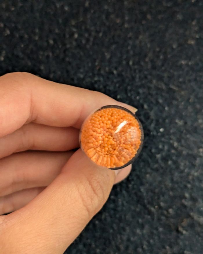 Bague en verre ronde style pylônes - photo numéro 2