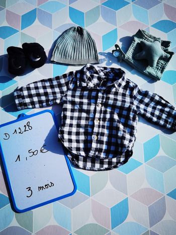 D1228 - chemise garçon 3 mois