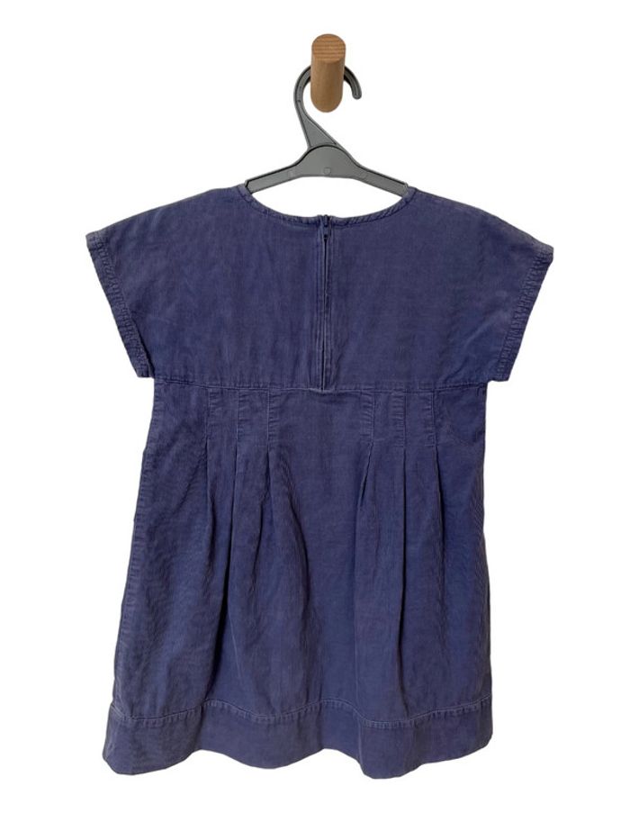 Robe violette à manches courtes en velours côtelé - NKY 6 ans - photo numéro 3