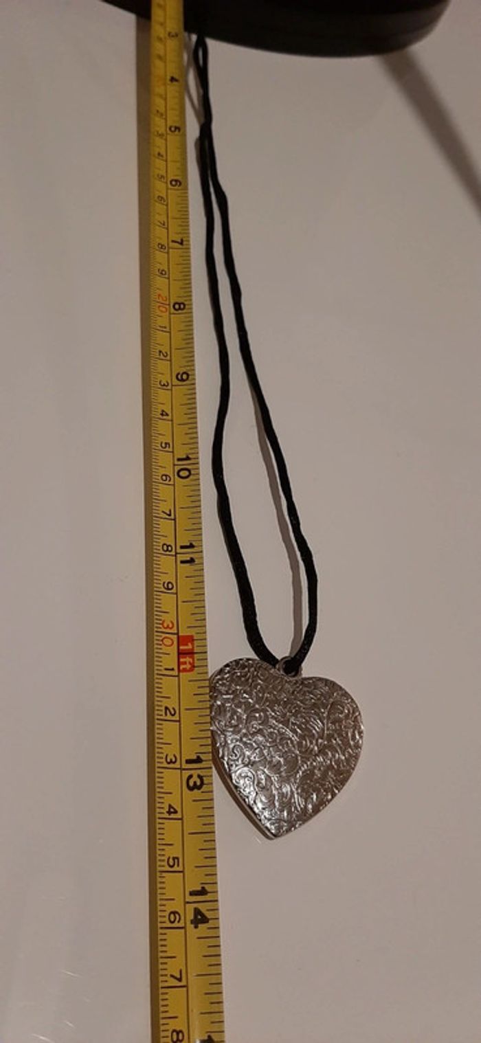 Pendentif coeur argenté femme - photo numéro 8