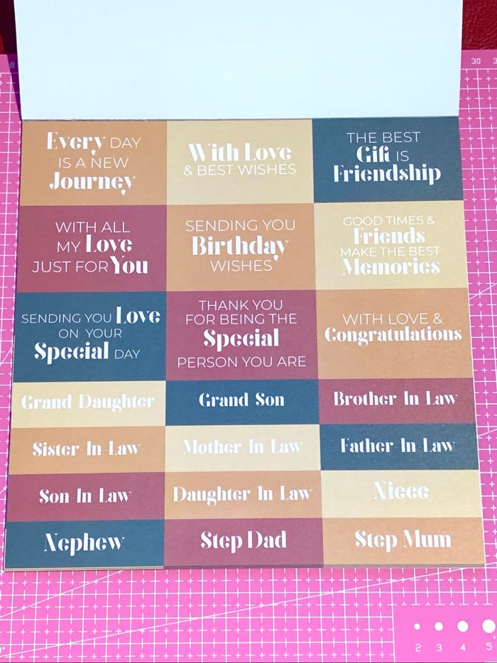 Lot de 24 planches de phrases de souhaits en anglais cartonnées à découper - photo numéro 3