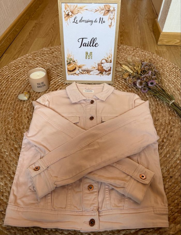 🌸 Veste en jean rose poudrée 🌸 - photo numéro 2