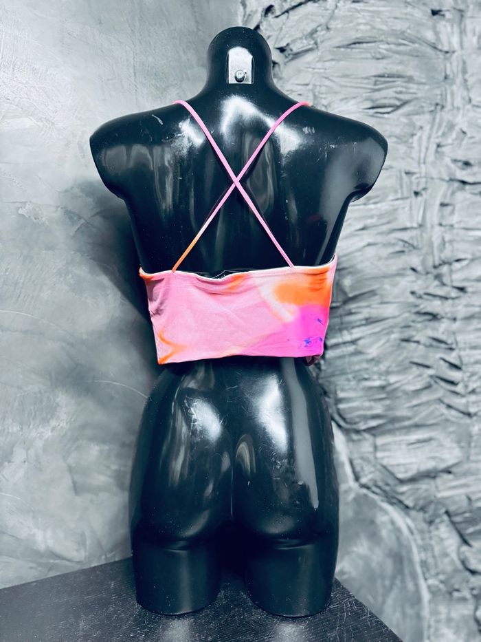 Crop top rose et orange - photo numéro 2