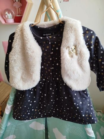 Robe et gilet moumoute