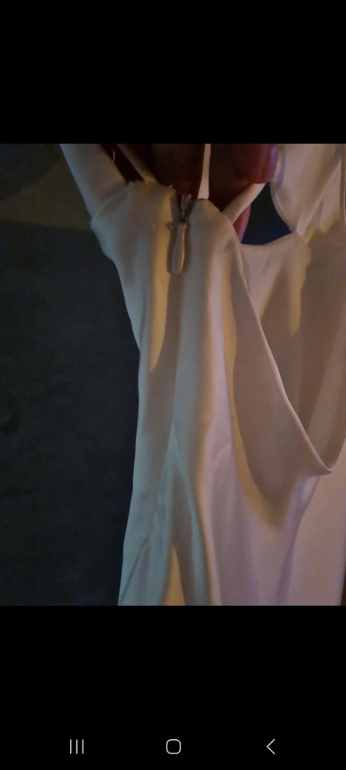 Robe satinée blanche - Zara - photo numéro 6