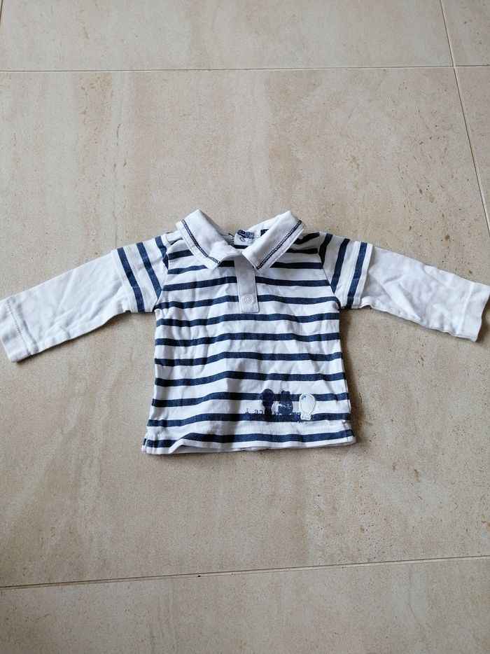 Tee-shirt marins, terre de marin, taille 3 mois