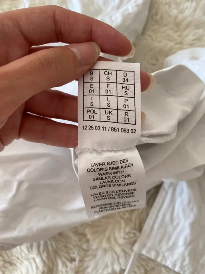 Haut blanc à fleurs à nouer Promod taille S - photo numéro 5