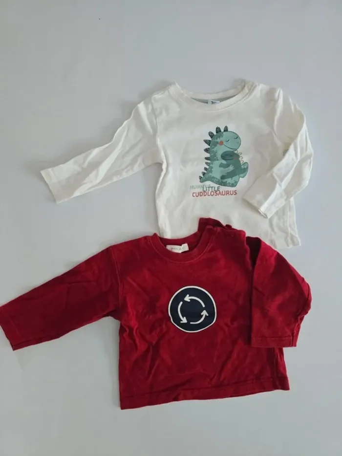 Lot de 2 tee shirts manches longues