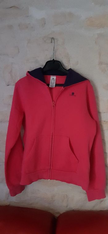 Veste 12 ans rose à capuche marine