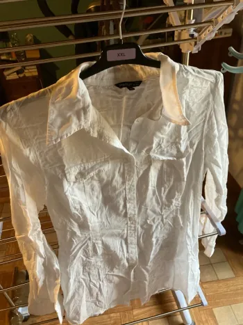 Chemise longue, en soie et coton @