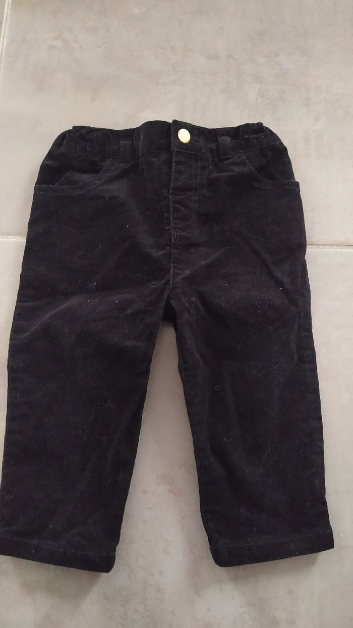 Pantalon velours noir 18 mois