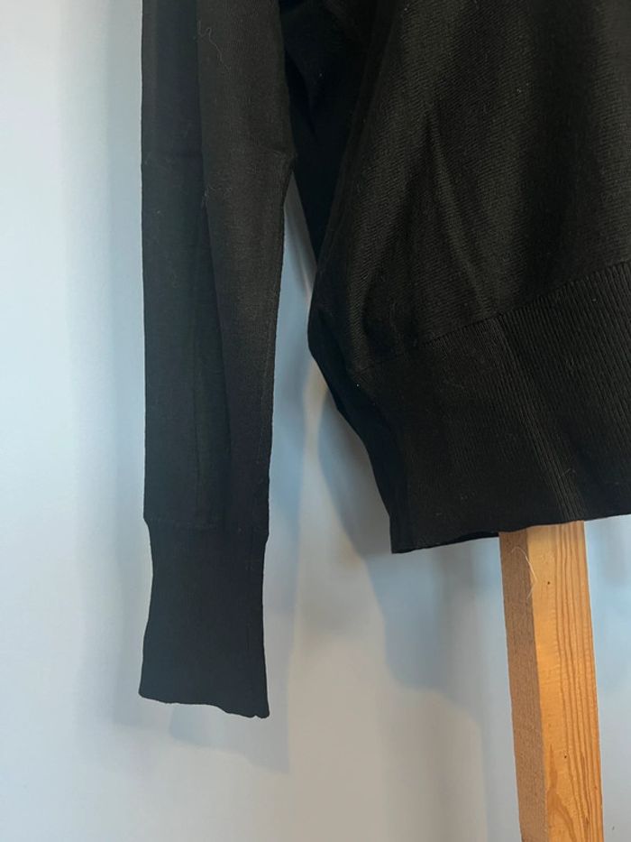 Pull léger noir, bande gris brillante - Promod - photo numéro 2