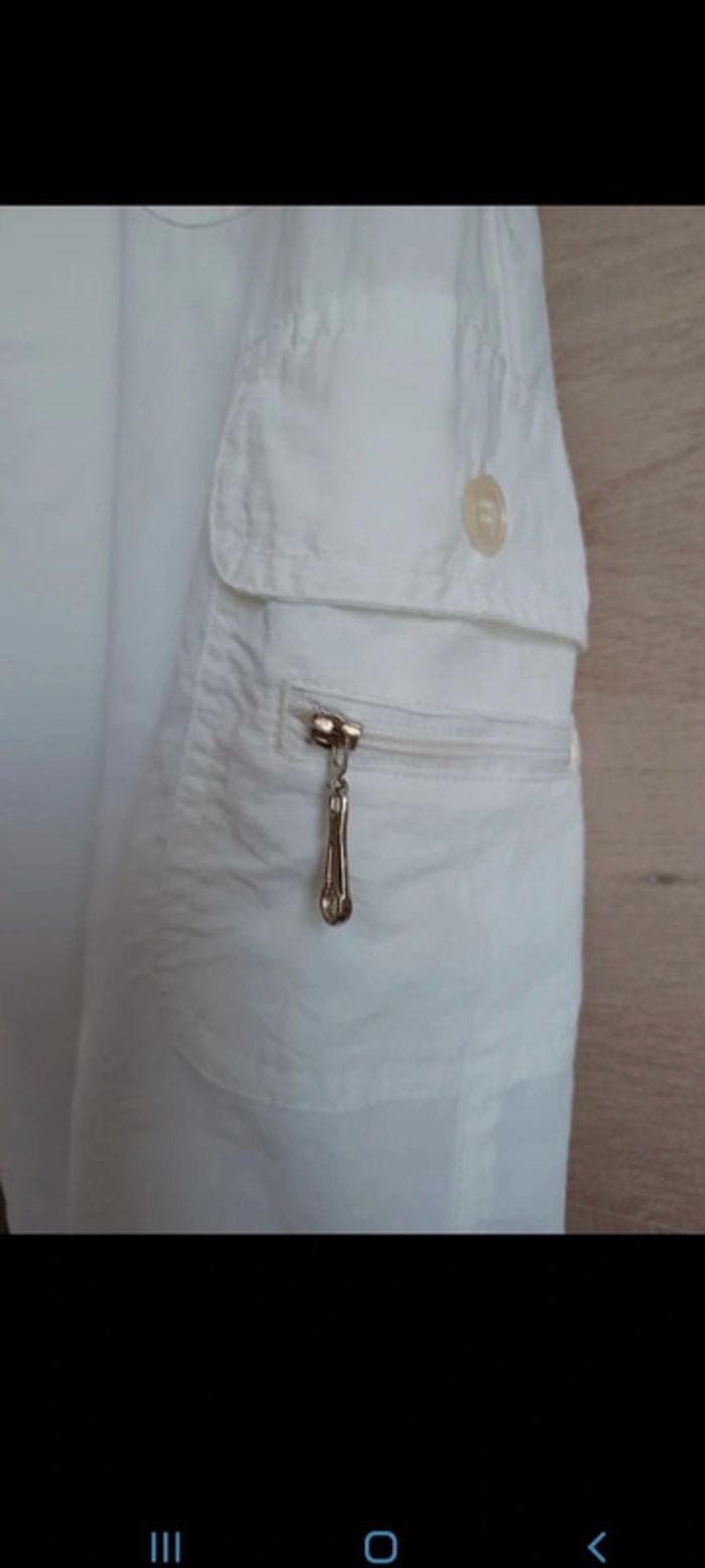 Pantacourt blanc femme taille 48 alica - photo numéro 2
