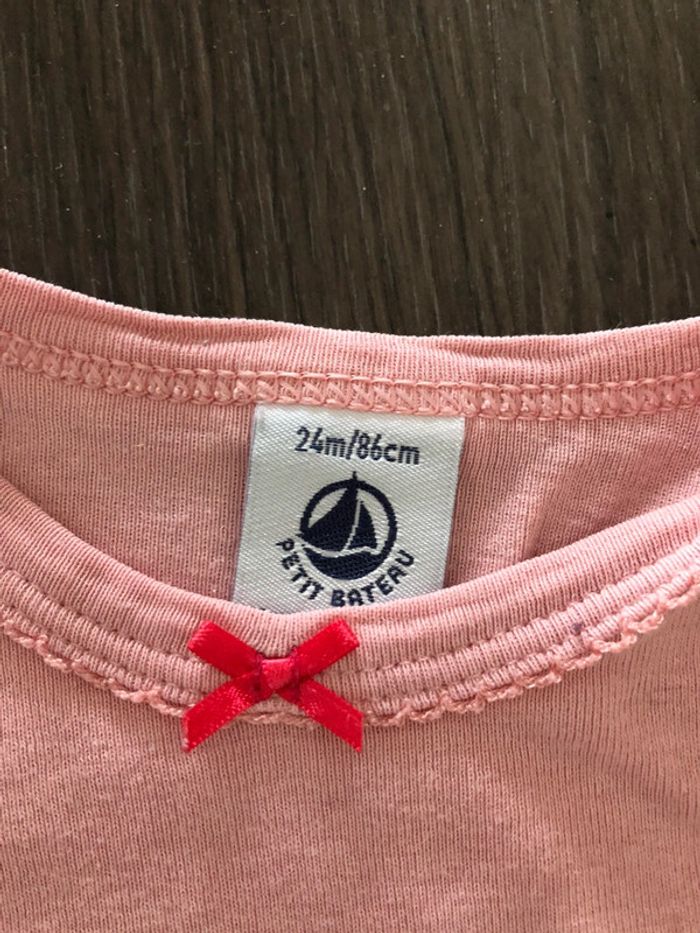 Body Petit Bateau manches longues 24 mois vieux rose - photo numéro 4