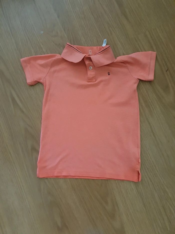 polo okaidi 8 ans orange fluo