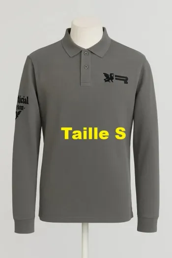 Polo manche longue gris RG 512 Taille S