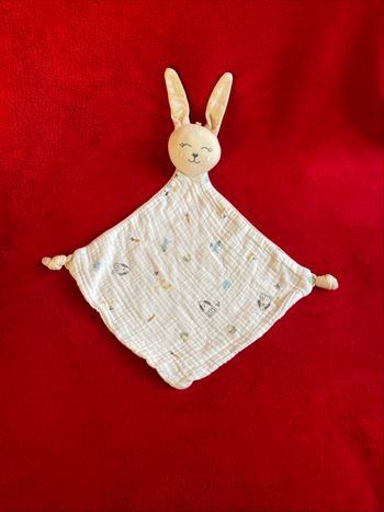 🇫🇷 Kiabi simba doudou lange lapin carotte orange blanc etat neuf jamais utilisé 