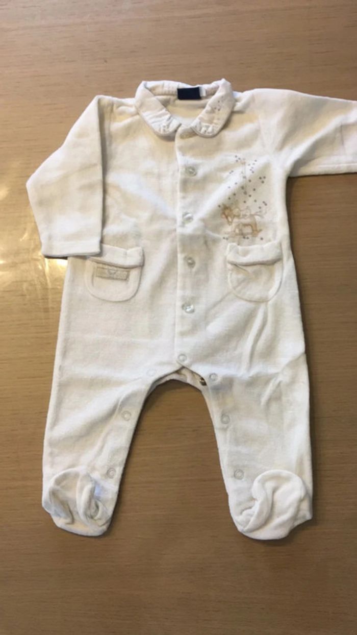 Grenouillère fille blanche sergent major 6 mois - photo numéro 3