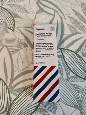 Sapiens hydratant visage 80ml valeur 14€  à utiliser 12 mois après ouverture