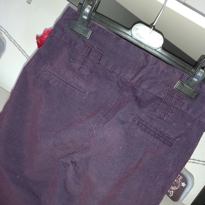 Pantalon taille haute velours violine fille neuf taille 6 ans - photo numéro 6