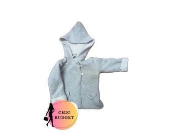 veste moumoute dulces gris taille 9 mois