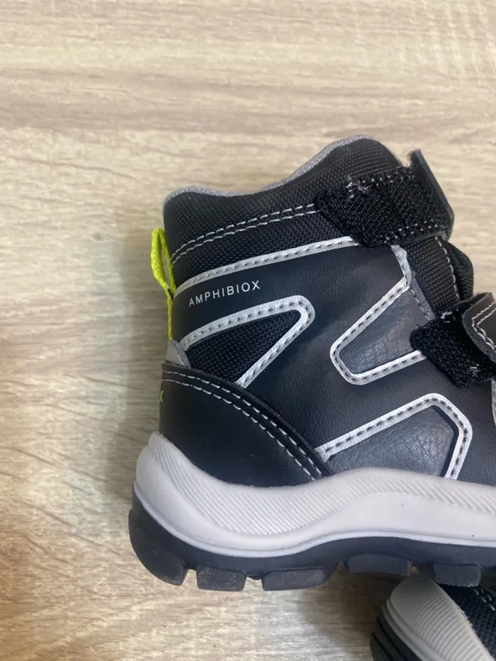 Bottines fourrées noir/gris Geox Amphibiox taille 20 neuves - n85kc12 - photo numéro 5