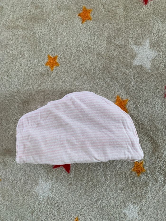 Ensemble Bonnet De Naissance et Pyjama Bébé Rose 0M - photo numéro 9