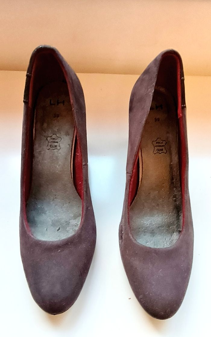 Escarpins gris velours - photo numéro 3