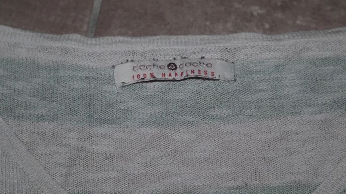 Pull à rayures blanc et vert - photo numéro 5