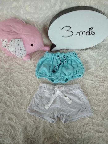 Lot de 2 shorts Fille 3 mois In Extenso