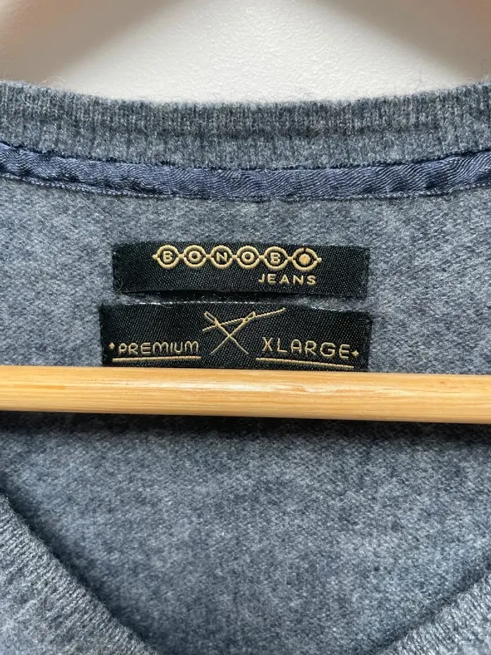 Bonobo pullover V-neck grey 100% cashmere Womens XL - photo numéro 4
