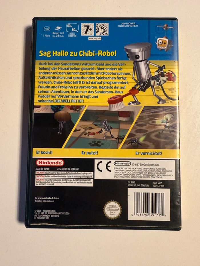 Boîte et mode d’emploi chibi robo Nintendo gamecube pal - photo numéro 3