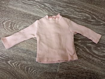 T-shirt manche longue rose Kiabi 1 mois