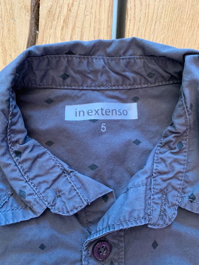 Chemise grise manches longues garçon 5 ans In Extenso - photo numéro 3