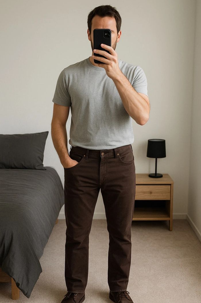 Jean marron Old River Taille 40