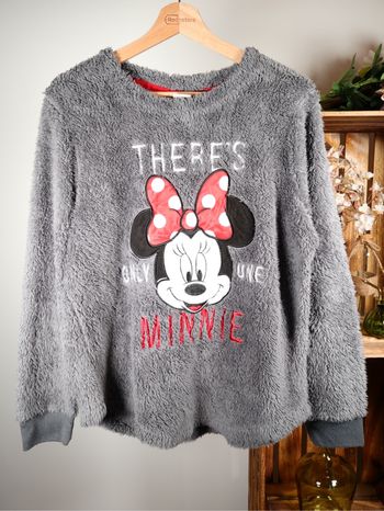 Sweat pilou pilou gris Disney avec Minnie - Taille XL