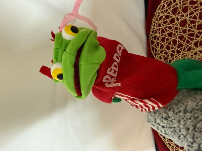 Jouet marionnette à main Frieda grenouille série télévisée revue zoo vintage années 70 - photo numéro 9