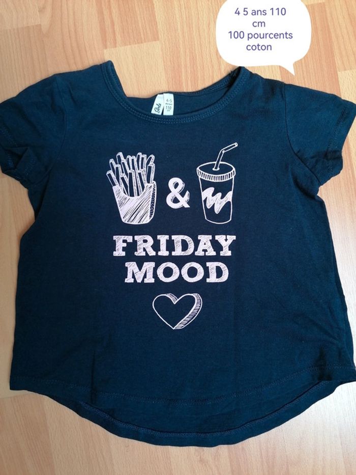 T-shirt Lefties bleu marine et texte rose