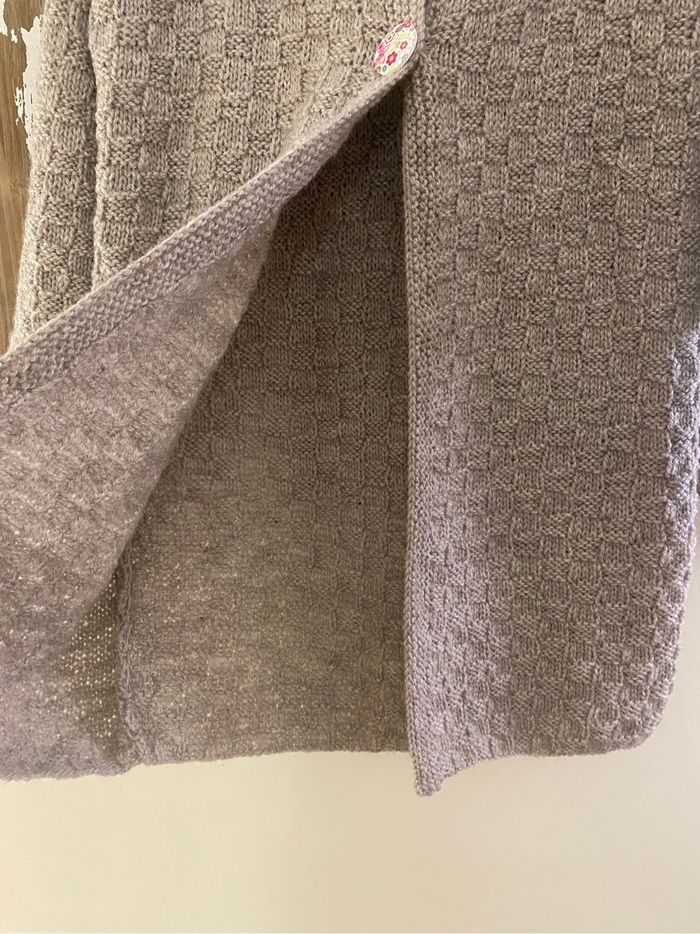 Gilet long tricoté main Taille S - photo numéro 5