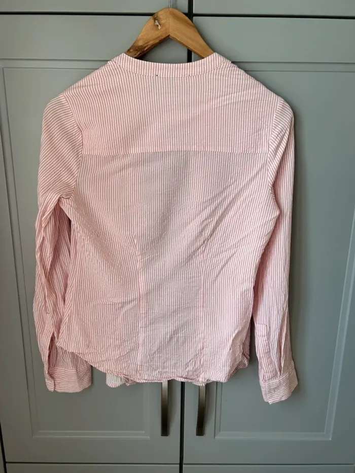 Chemise rayures blanches et rose - photo numéro 4