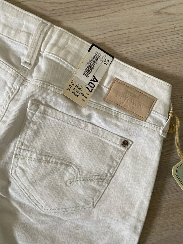 Short bermuda en jean blanc mavi uptown taille 28 soit 38 40 Neuf - photo numéro 8