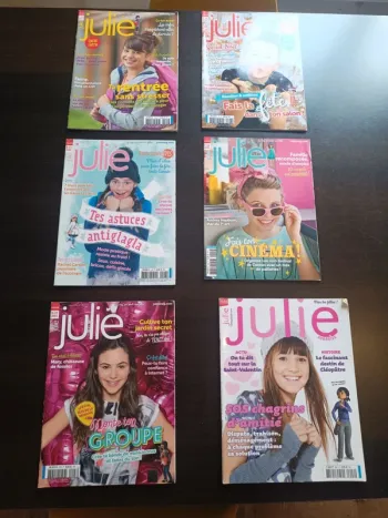 Lot de 6 revues JULIE