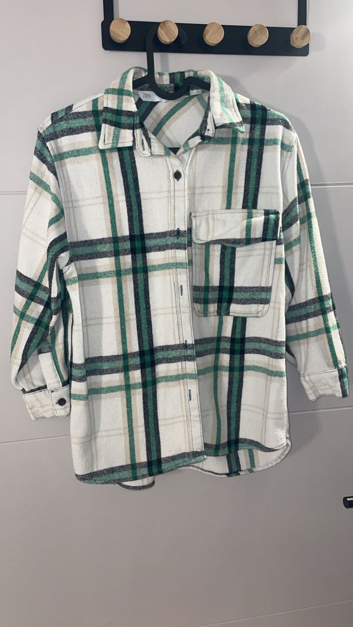 Chemise Zara à carreaux rayés – Taille 140 (10 ans)
