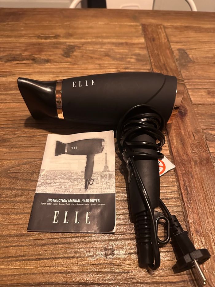 Sèche cheveux ELLE comme neuf - noir et doré - photo numéro 5