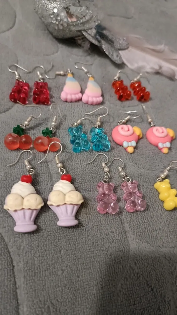 Boucles d'oreilles fantaisie neuve - photo numéro 4