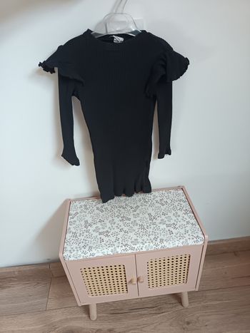 Robe côtelé noire 2/3 ans shein