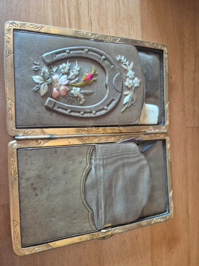 Portefeuille porte carte  ancien 1900 - photo numéro 2