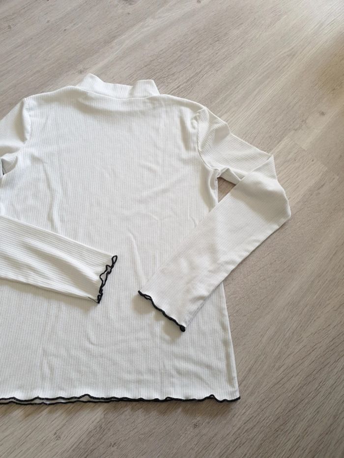T-shirt fille 12 ans manches longues col cheminée - photo numéro 8